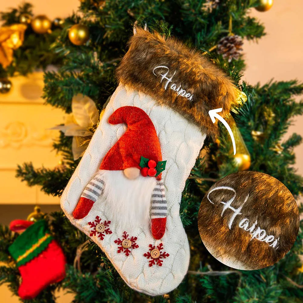 Personalized Gnomes Santa Christmas Stockings