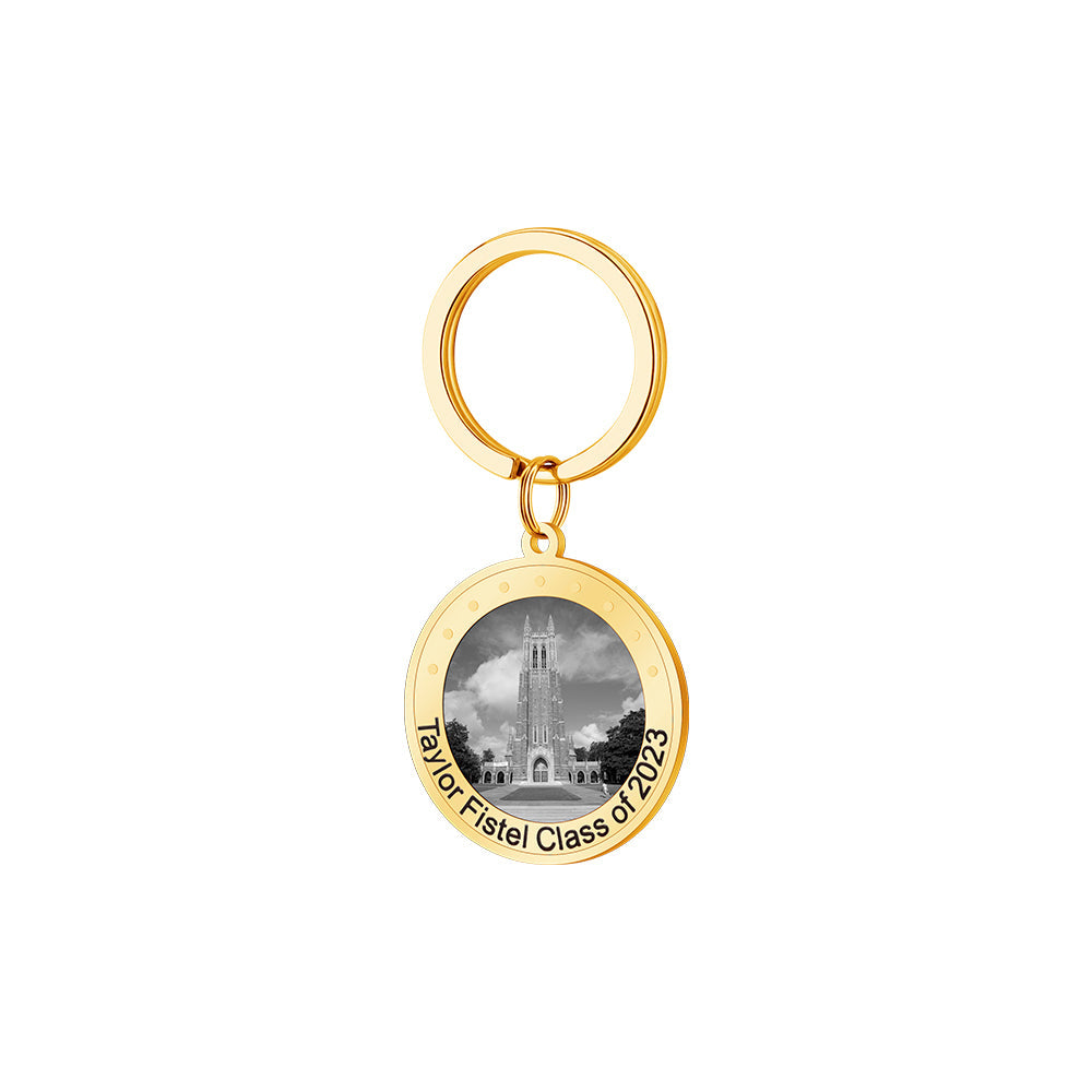 Graduation Commemorative Gift University Photo Keychain