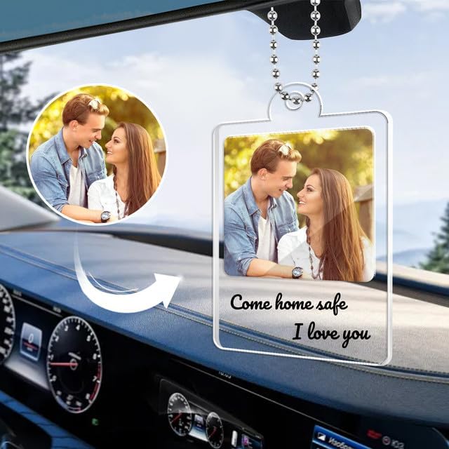 Personalized Car Hanging Ornament-Custom Car Interior Decorations for Rear Mirror Hanging Accessories