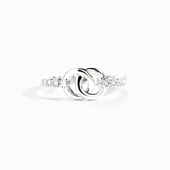 Mother & Daughter S925 Forever Linked Dainty Interlocking Ring Set Gifts For Her