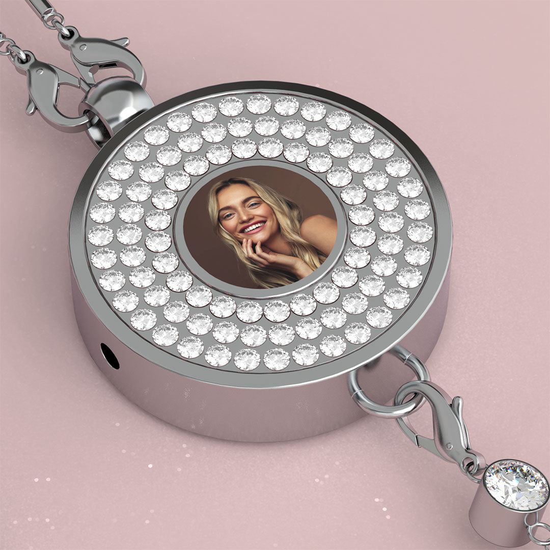 Personalized Car Perfume Photo Name Pendant