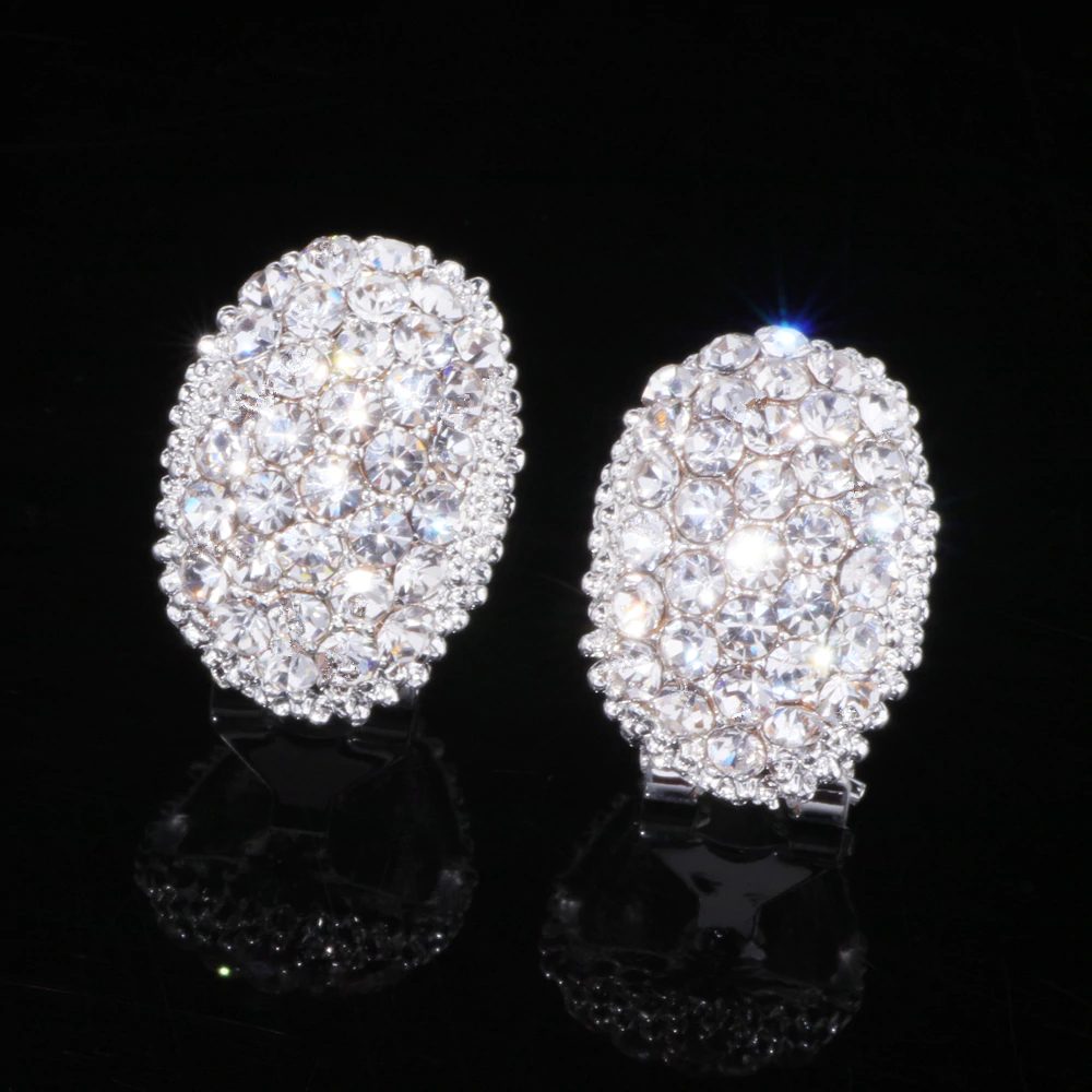 Rhinestone Earrings-Hypoallergenic Earrings Shining and Elegant hoop Earrings