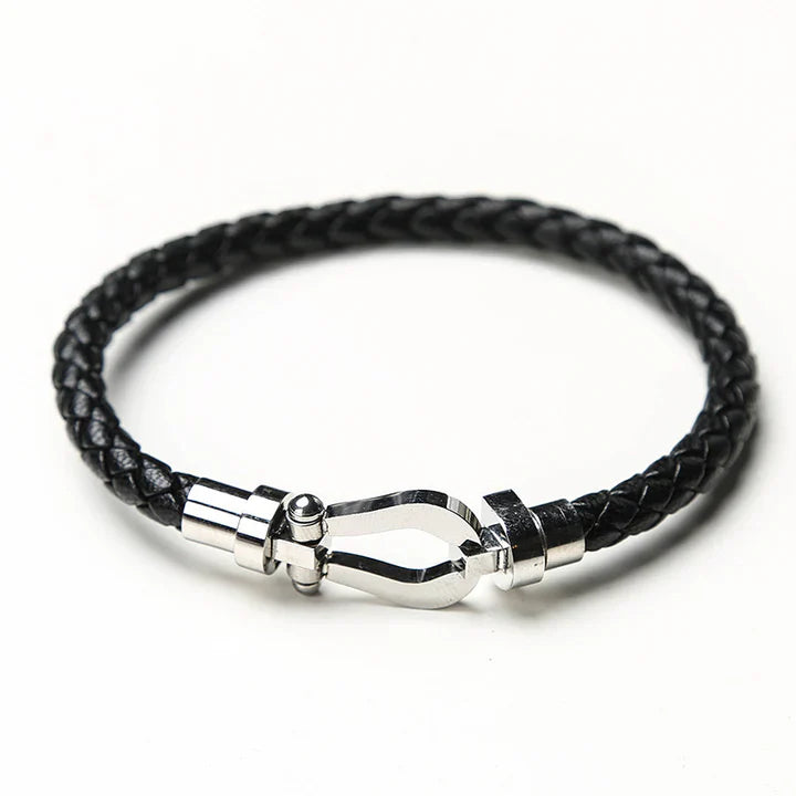 Hoof Buckle Leather Bracelet Men's Bracelet Creative Gift