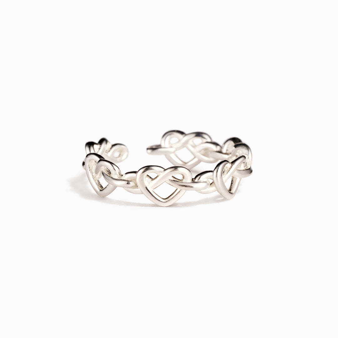 To My Mom Heart Knot Ring "A link That Can Never Be Undone"